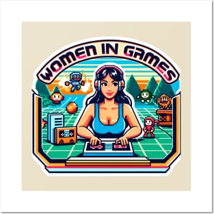 Women in Games - Retro Gaming Diva Classic Console Posters and Art